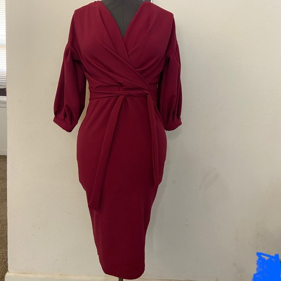 Off shoulder wrap dress - Picture 2 of 10